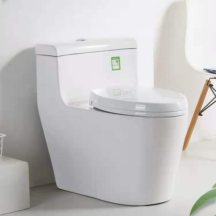 Modern Ceramic Siphon Jet Toilet Bowl Floor Mount Flush Toilet with Toilet Seat