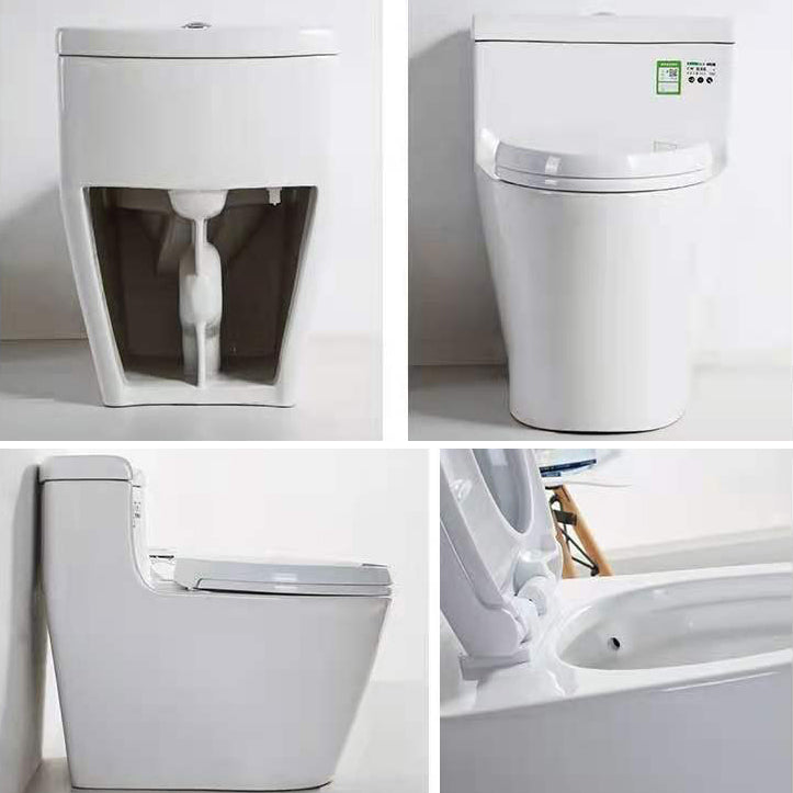 Modern Ceramic Siphon Jet Toilet Bowl Floor Mount Flush Toilet with Toilet Seat
