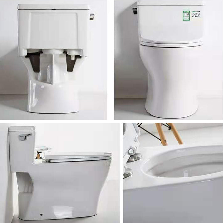Modern Ceramic Siphon Jet Toilet Bowl Floor Mount Flush Toilet with Toilet Seat