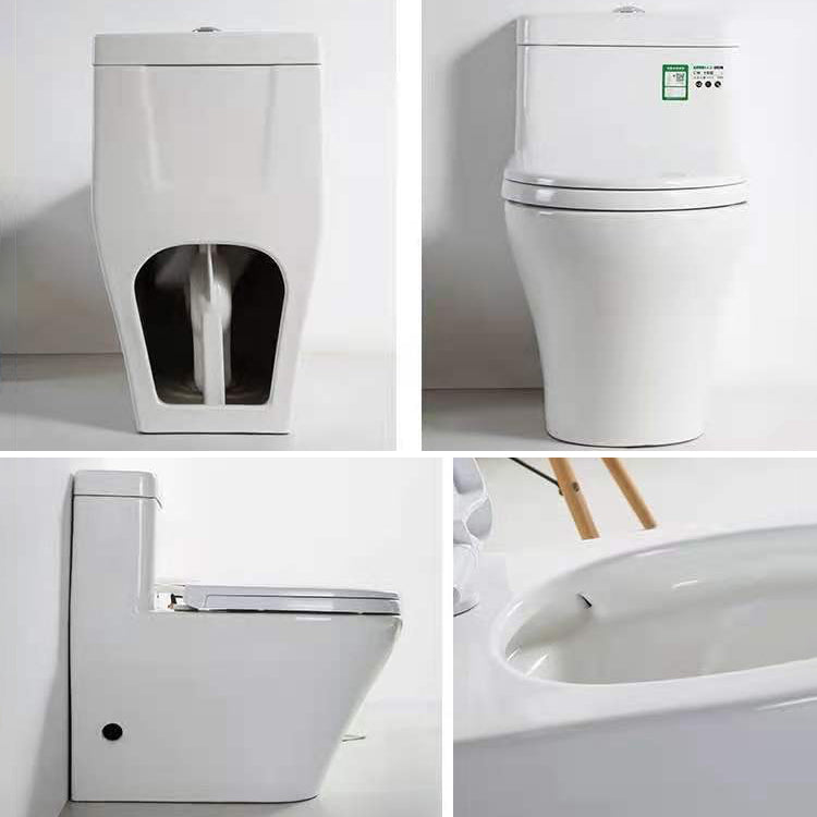 Modern Ceramic Siphon Jet Toilet Bowl Floor Mount Flush Toilet with Toilet Seat
