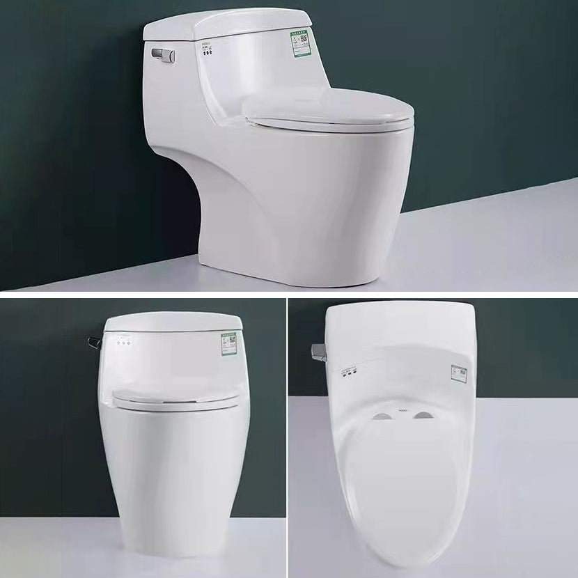 Modern Ceramic Siphon Jet Toilet Bowl Floor Mount Flush Toilet with Toilet Seat