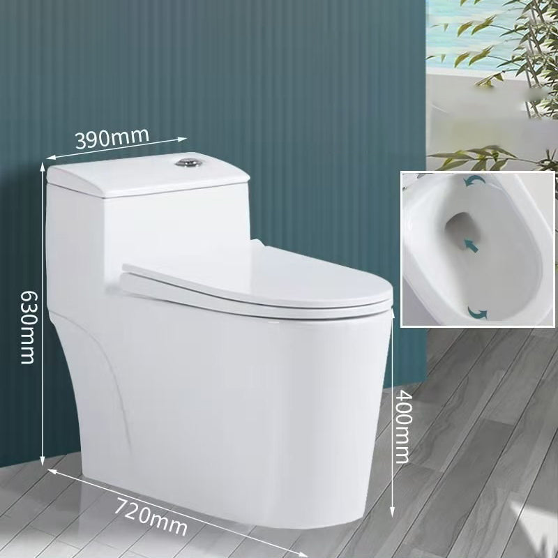 Modern Ceramic Siphon Jet Toilet Bowl Floor Mount Flush Toilet with Toilet Seat