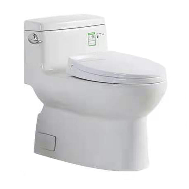 Modern Ceramic Siphon Jet Toilet Bowl Floor Mount Flush Toilet with Toilet Seat