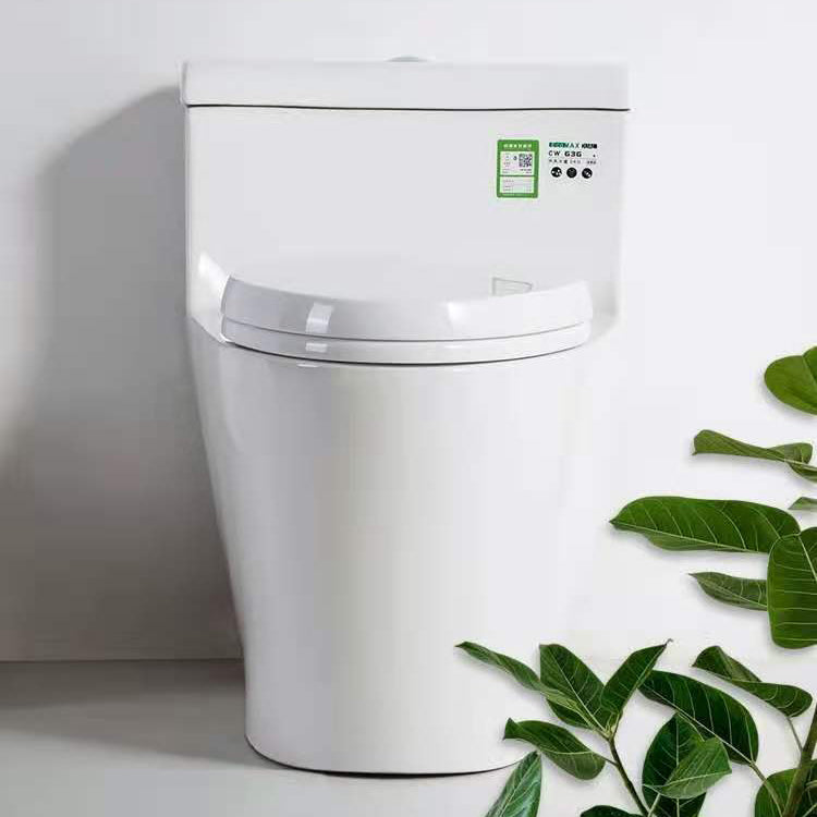 Modern Ceramic Siphon Jet Toilet Bowl Floor Mount Flush Toilet with Toilet Seat