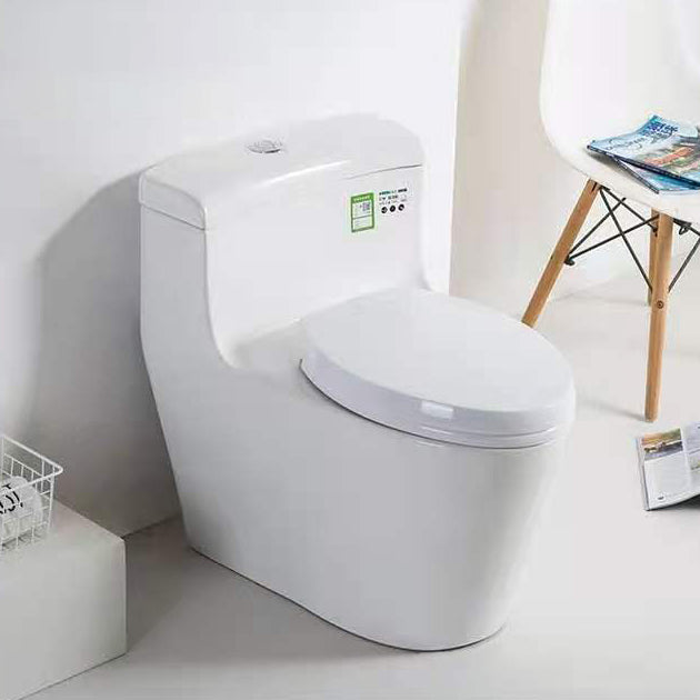 Modern Ceramic Siphon Jet Toilet Bowl Floor Mount Flush Toilet with Toilet Seat