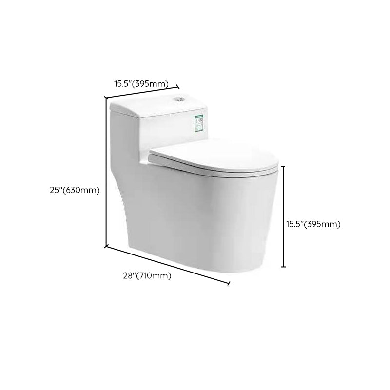 Modern Ceramic Siphon Jet Toilet Bowl Floor Mount Flush Toilet with Toilet Seat
