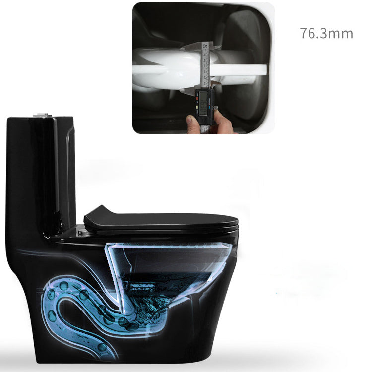 Modern Siphon Jet Toilet Bowl Floor Mount Flush Toilet with Seat