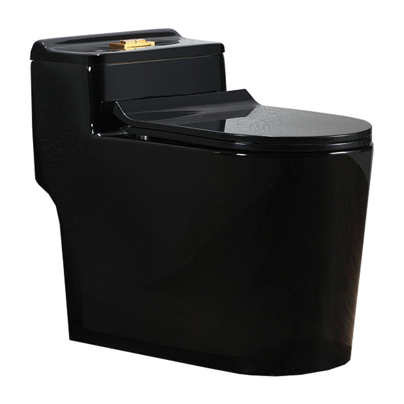 Modern Siphon Jet Toilet Bowl Floor Mount Flush Toilet with Seat