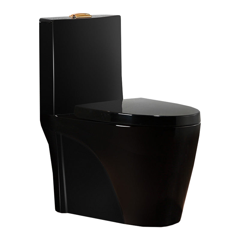 Modern Siphon Jet Toilet Bowl Floor Mount Flush Toilet with Seat