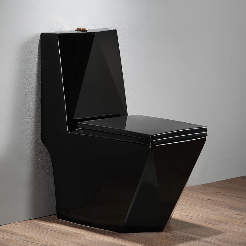 Modern Siphon Jet Toilet Bowl Floor Mount Flush Toilet with Seat