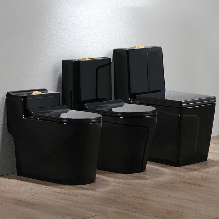 Modern Siphon Jet Toilet Bowl Floor Mount Flush Toilet with Seat