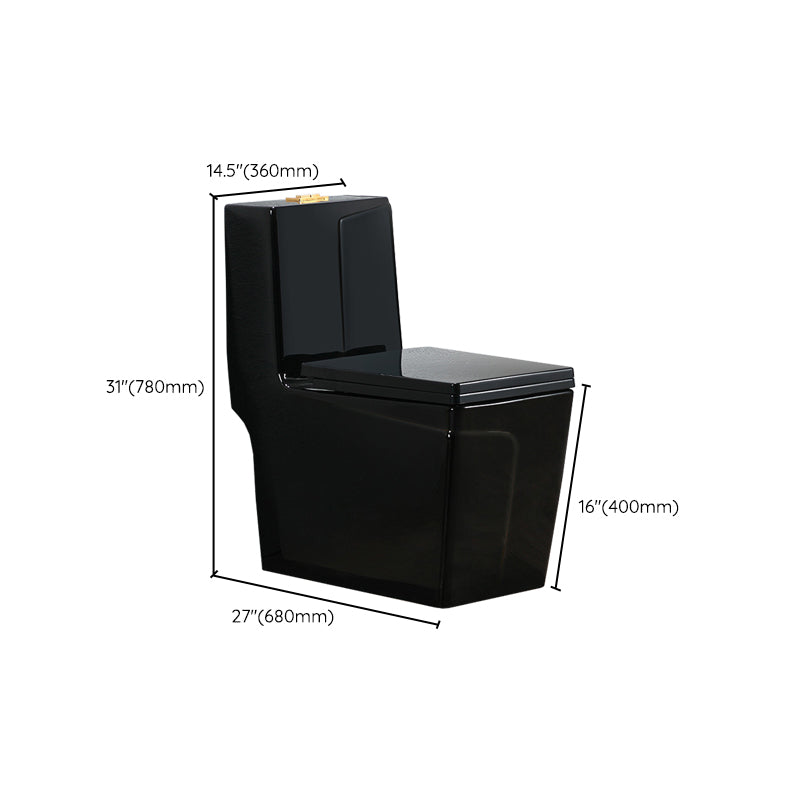 Modern Siphon Jet Toilet Bowl Floor Mount Flush Toilet with Seat