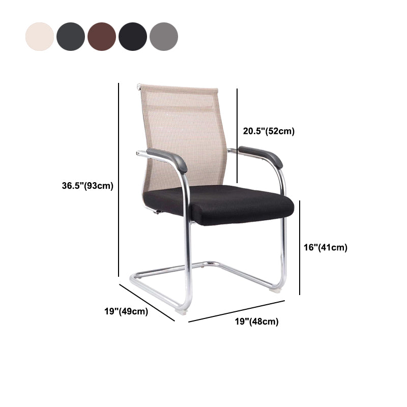 Modern Fixed Arms Office Chair Breathable AirGrid Desk Chair