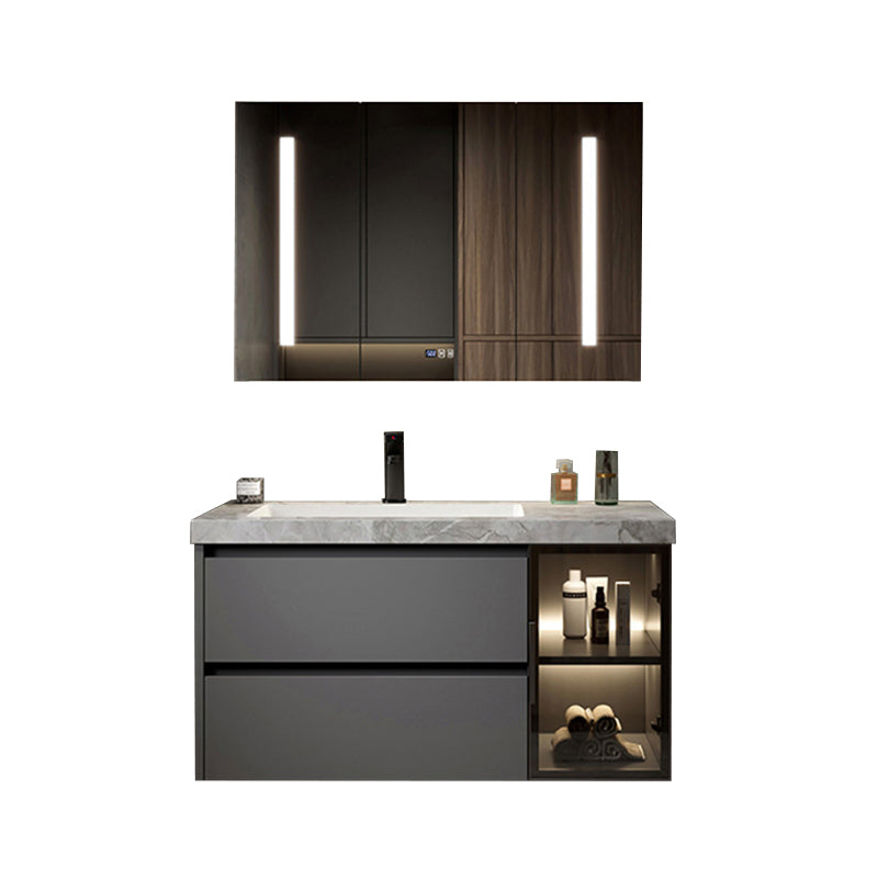 Stone and Ceramic Bath Vanity Glam Bathroom Vanity Set for Bathroom