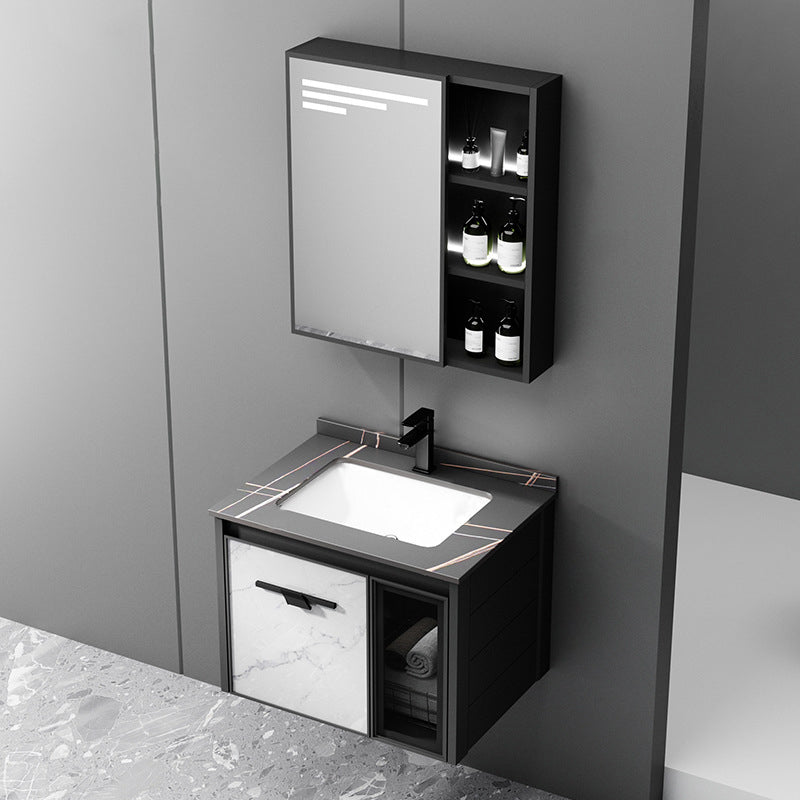 Modern Bathroom Vanity Set Aluminum Single-Sink Bathroom Vanity