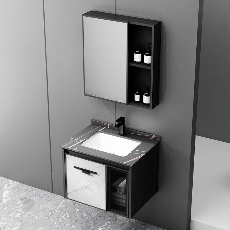 Modern Bathroom Vanity Set Aluminum Single-Sink Bathroom Vanity