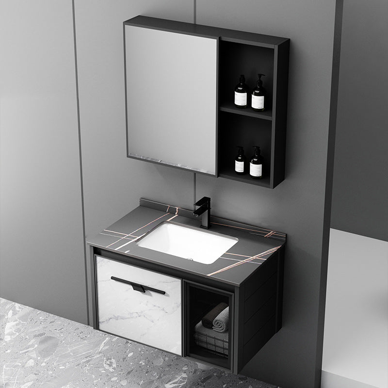 Modern Bathroom Vanity Set Aluminum Single-Sink Bathroom Vanity