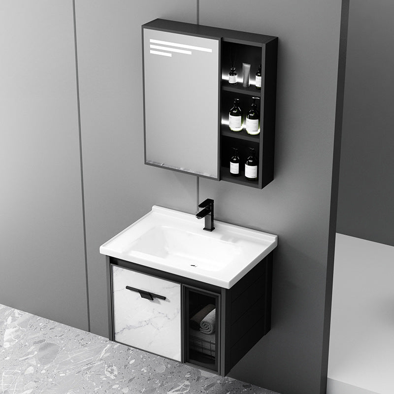 Modern Bathroom Vanity Set Aluminum Single-Sink Bathroom Vanity