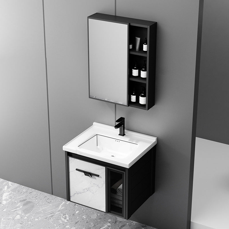 Modern Bathroom Vanity Set Aluminum Single-Sink Bathroom Vanity