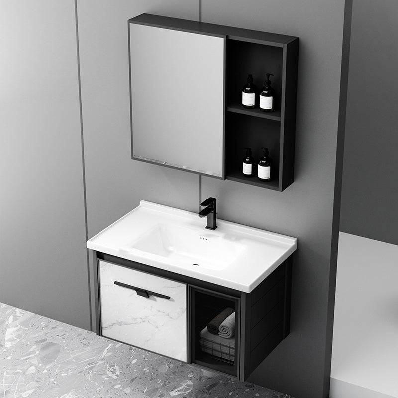 Modern Bathroom Vanity Set Aluminum Single-Sink Bathroom Vanity