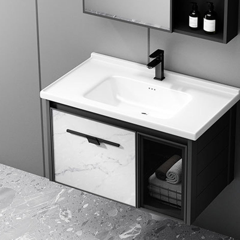 Modern Bathroom Vanity Set Aluminum Single-Sink Bathroom Vanity