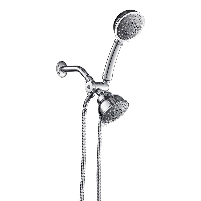 Traditional Dual Shower Heads Home Metal Round Shape Dual Shower