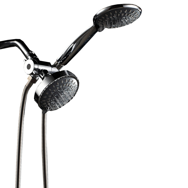 Traditional Dual Shower Heads Home Metal Round Shape Dual Shower