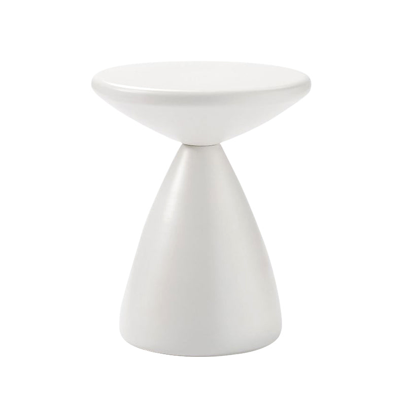 Living Room Side Table Mid-Century Round Pedestal Iron End Table