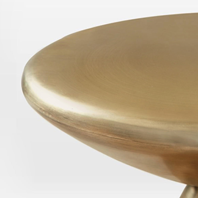 Living Room Side Table Mid-Century Round Pedestal Iron End Table