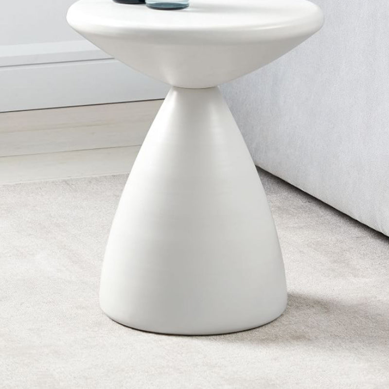 Living Room Side Table Mid-Century Round Pedestal Iron End Table