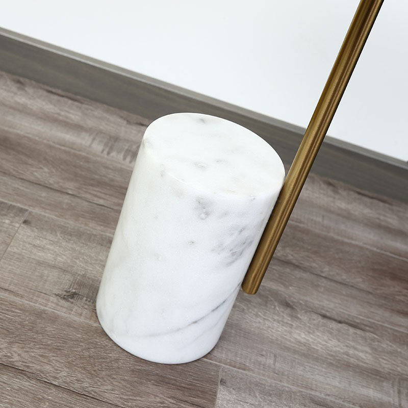 Scandinavian Side Table Marble Pedestal Round Living Room End Table