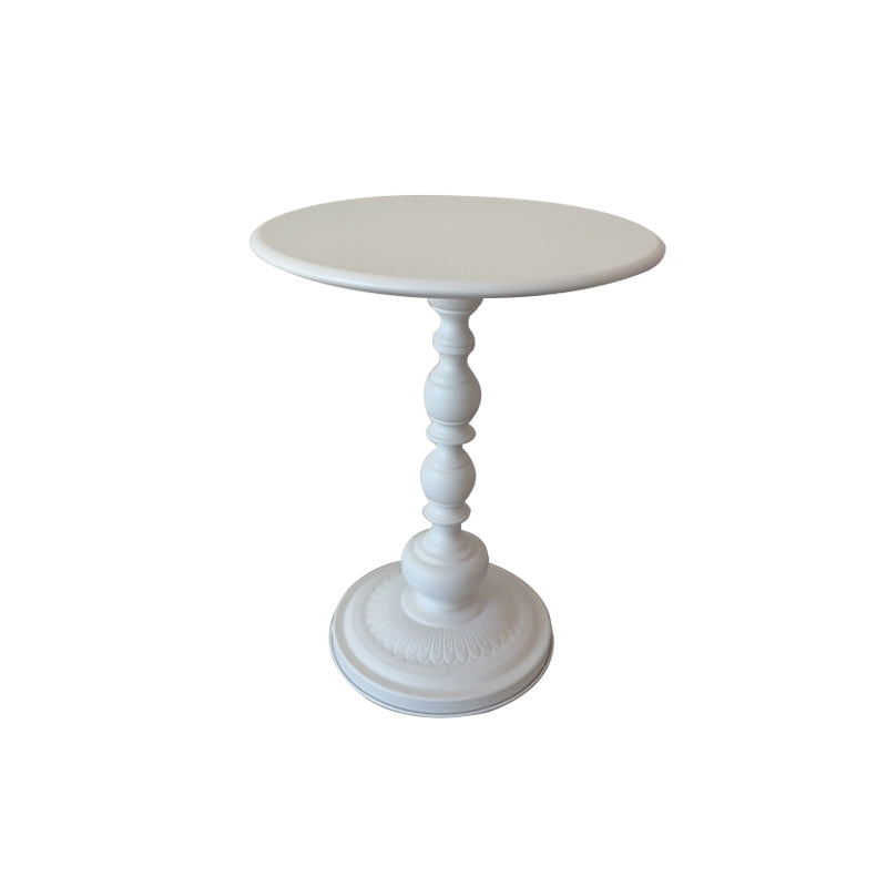 Side Table Metal Pedestal Table Round Mid-Century Living Room