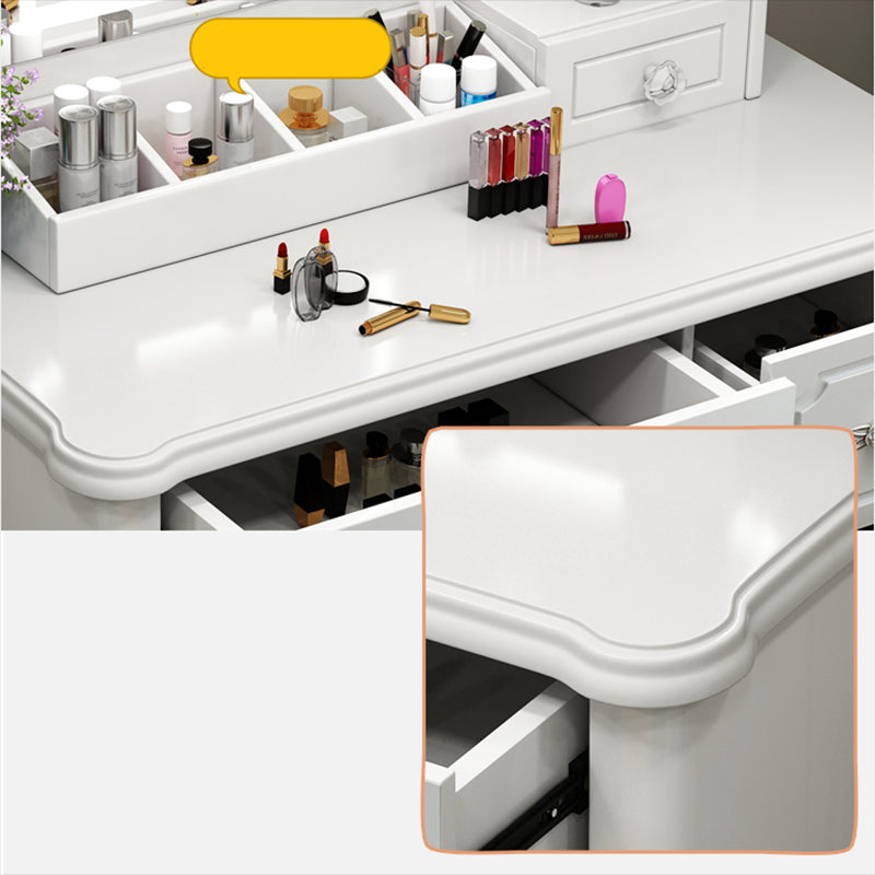 Make-up Vanity Standing Wooden 5-Drawers Mirror Contemporary