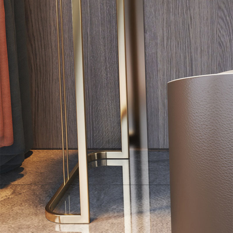 Glam White Vanity Desk with 5 Storage Drawers 16.14" Wide Glass Dresser