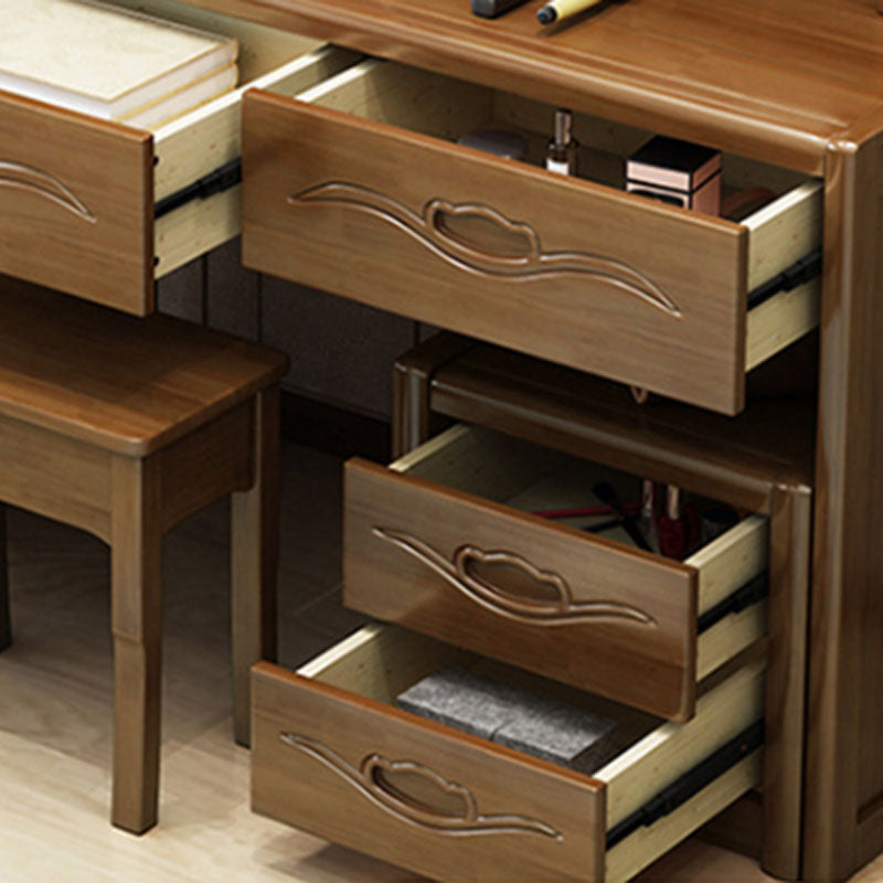 Traditional Bedroom Solid Wood 4 Drawer Standing Make-up Vanity
