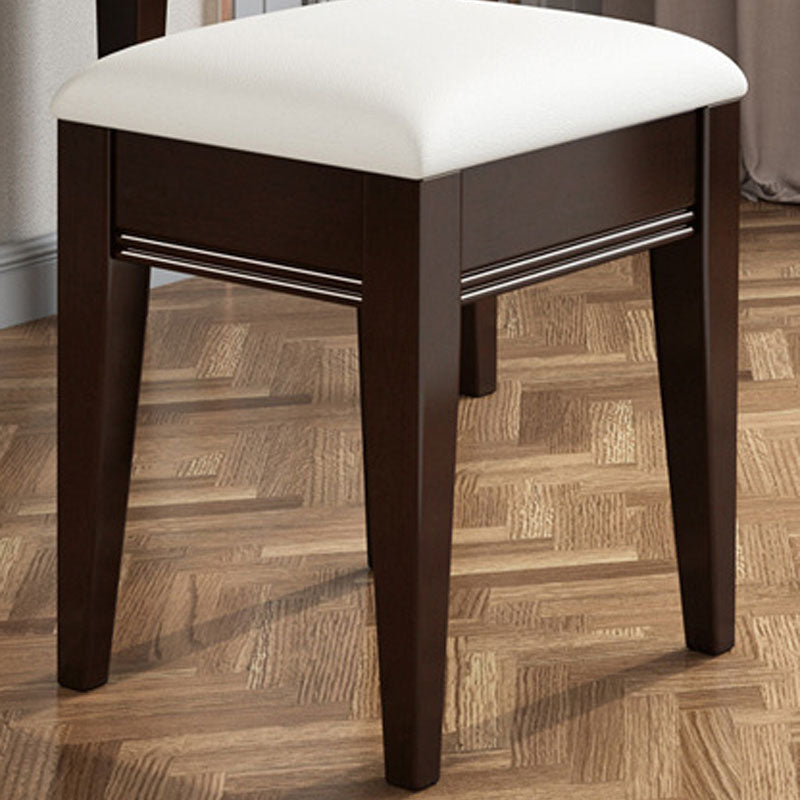 Traditional Solid Wood Vanity Makeup Table Set 3-Drawer Dressing Table
