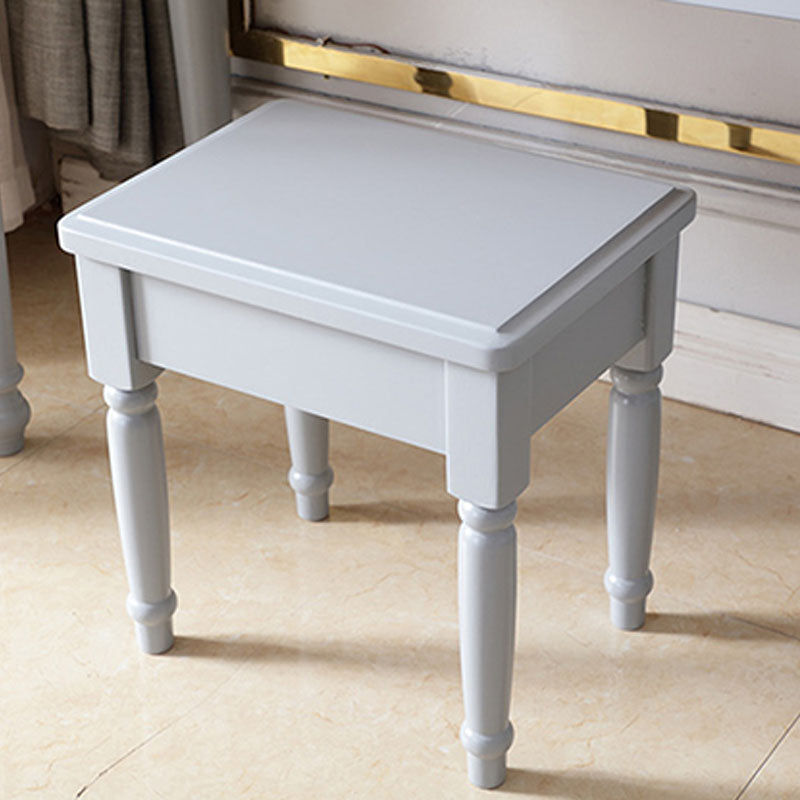 Bedroom Victorian Double Drawers Solid Wood Standing Make-up Vanity