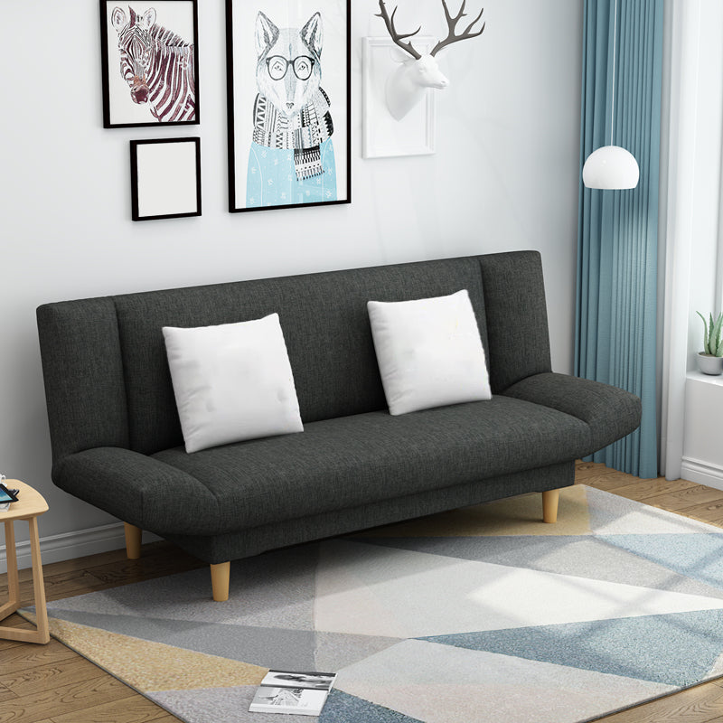 Modern 29.52" H Cotton Blend Armless Convertible Sleeper Sofa