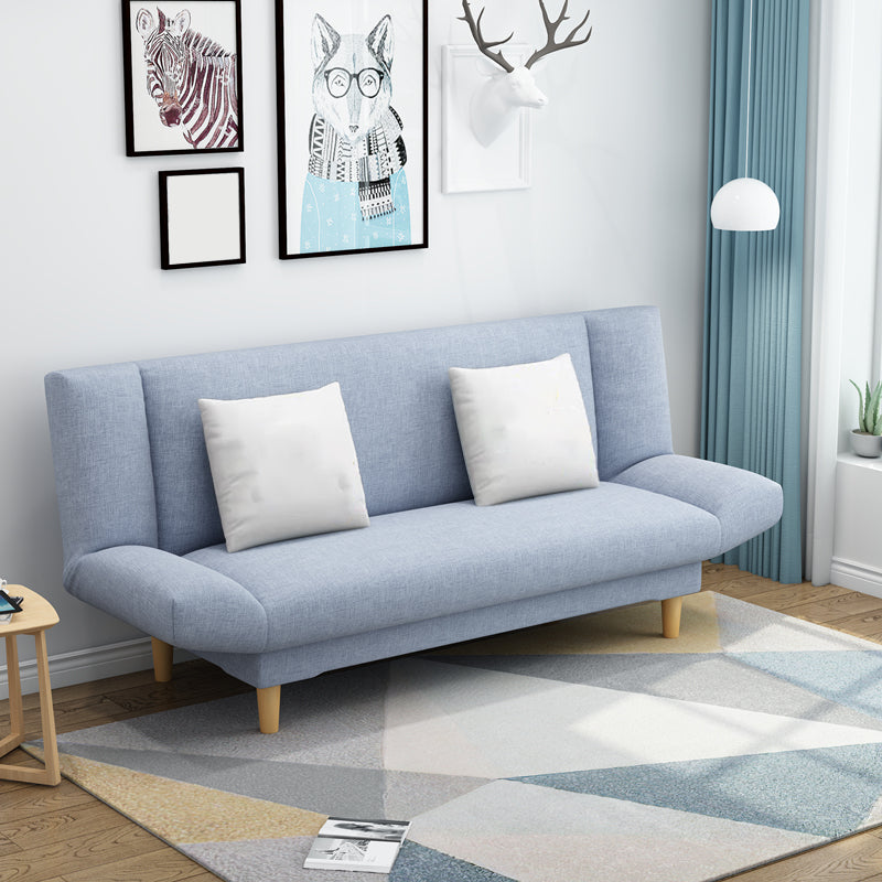 Modern 29.52" H Cotton Blend Armless Convertible Sleeper Sofa