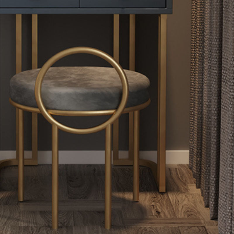 Bedroom Glam with Double Drawers Wooden Standing Make-up Vanity