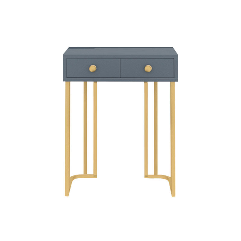 Bedroom Glam with Double Drawers Wooden Standing Make-up Vanity