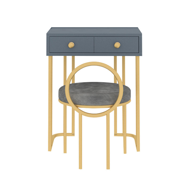 Bedroom Glam with Double Drawers Wooden Standing Make-up Vanity
