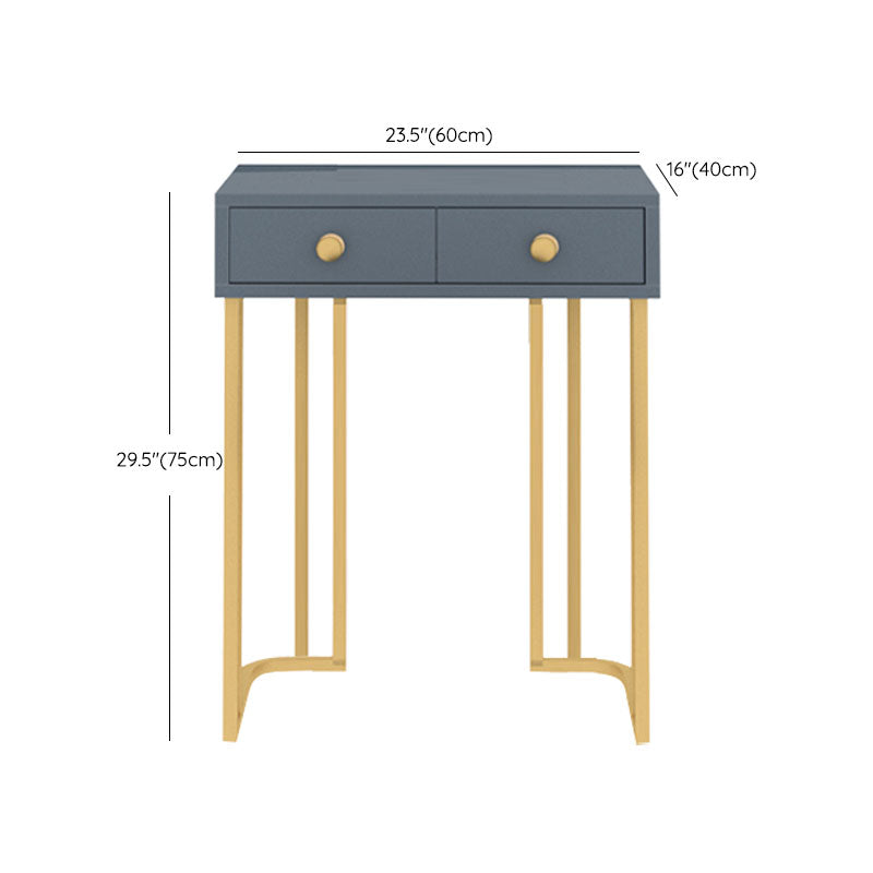 Bedroom Glam with Double Drawers Wooden Standing Make-up Vanity
