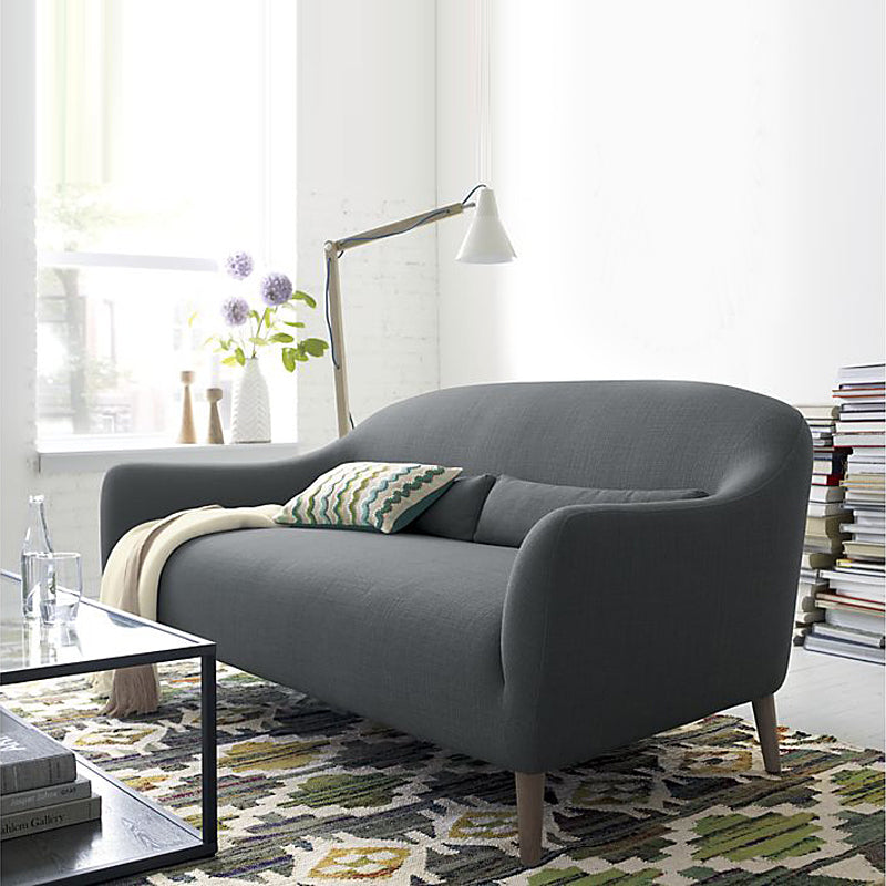 Contemporary 2-Seater 31.88" H Cotton Blend Flared Arm Loveseat