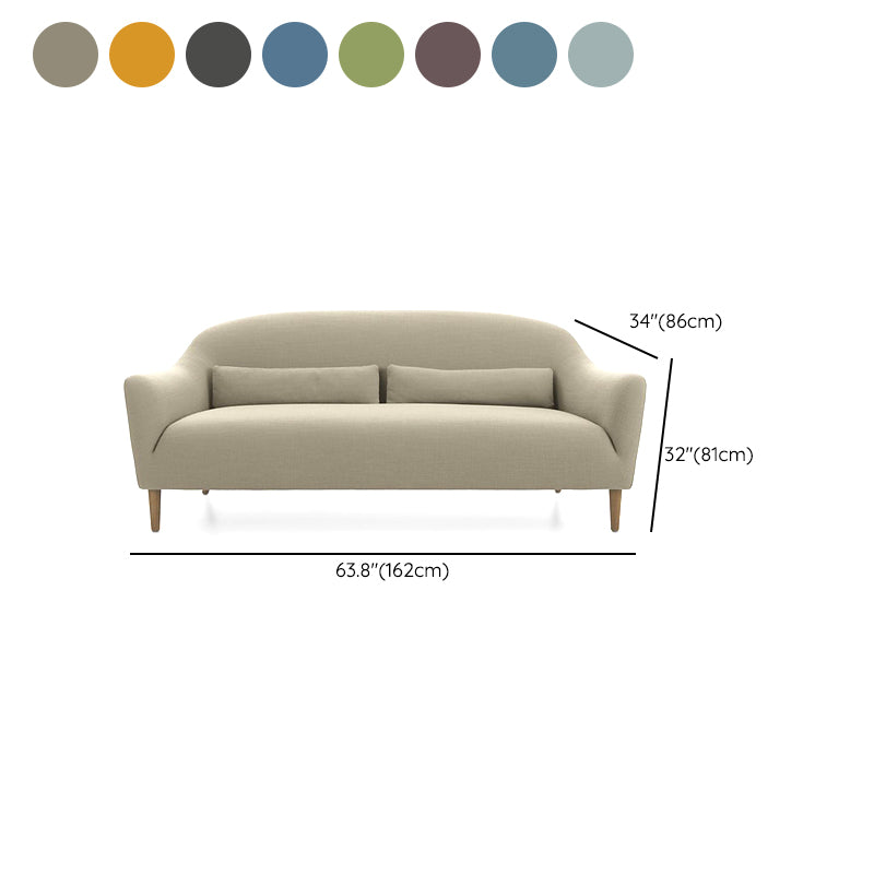 Contemporary 2-Seater 31.88" H Cotton Blend Flared Arm Loveseat