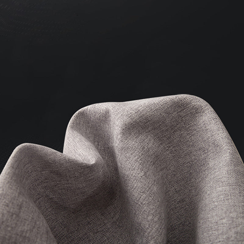 Slipcovered 4-seater Sectional Square Arm Sectional with 4 Pillows