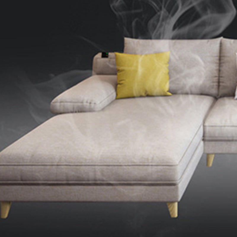 Pillow Top Arm Sectional with Storage Stain-resistant Faux Leather Sectional