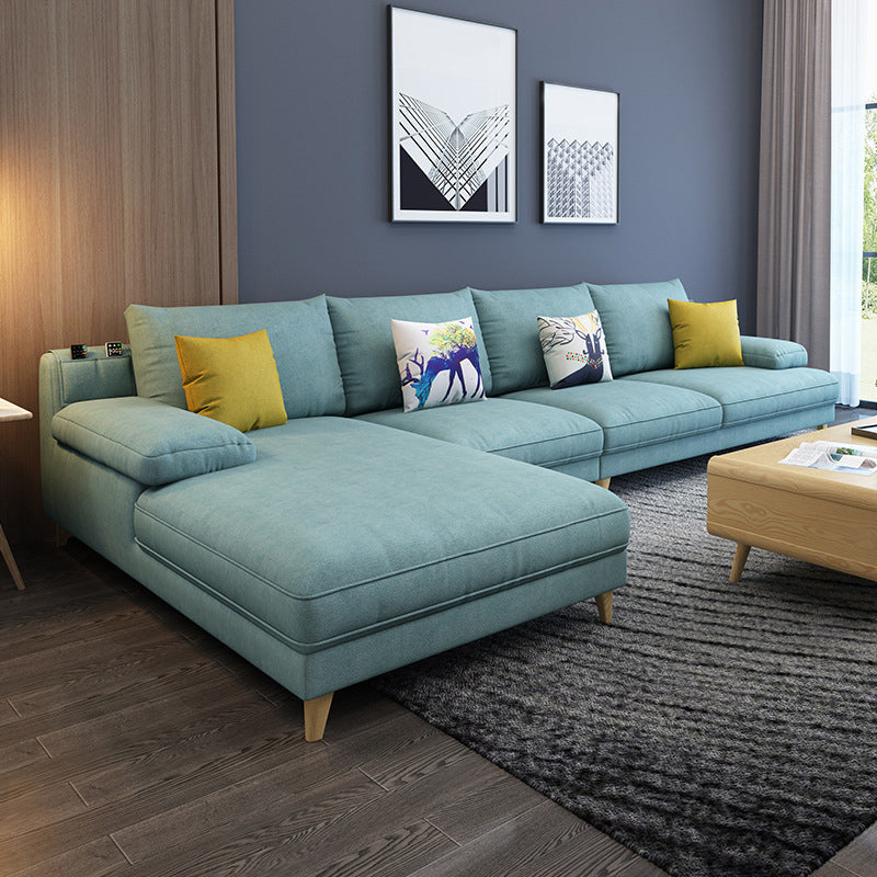 Pillow Top Arm Sectional with Storage Stain-resistant Faux Leather Sectional