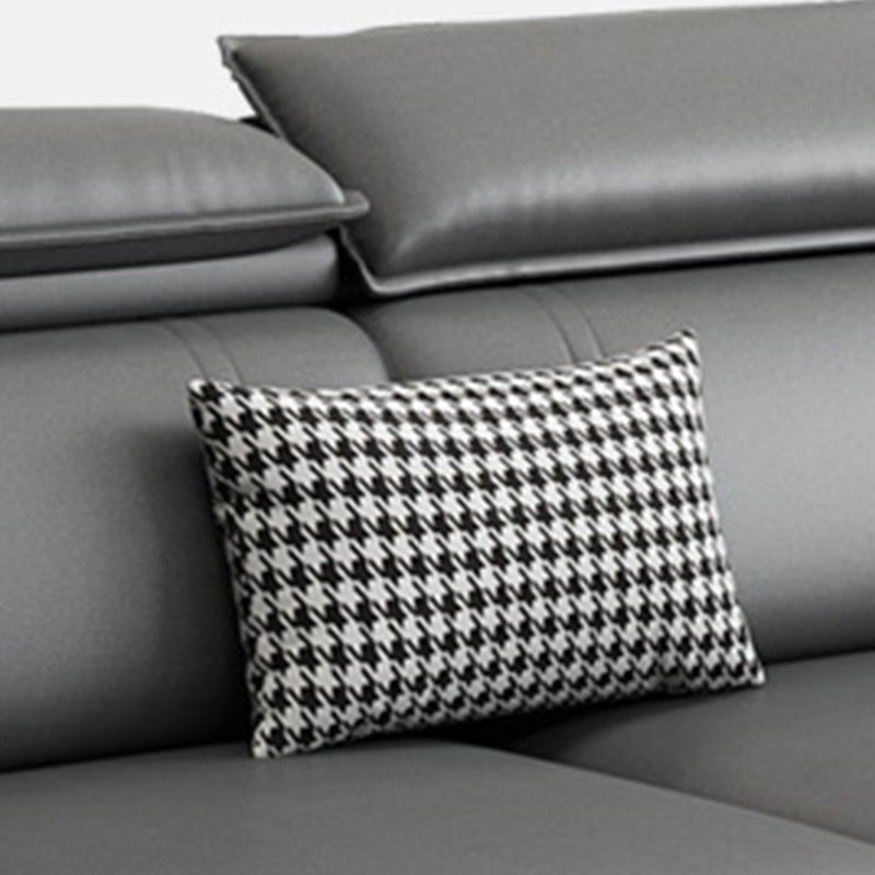 Nordic Stationary with Storage Living Room Recessed Arm Cushions Settee