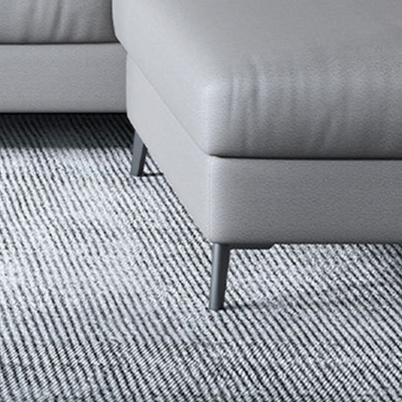 Nordic Cushions Stationary Sectional Faux Leather Living Room Pillow Top Arm Seating